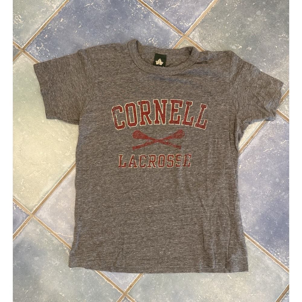 Vintage Cornell University Lacrosse TShirt Men's M Gray Ivysport